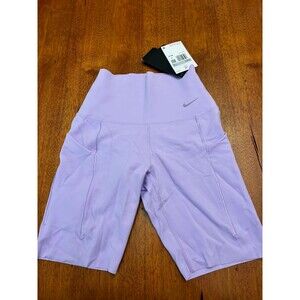 Nike Universa Dri -Fit Women's Bike Shorts XS Lavender High Rise NWT